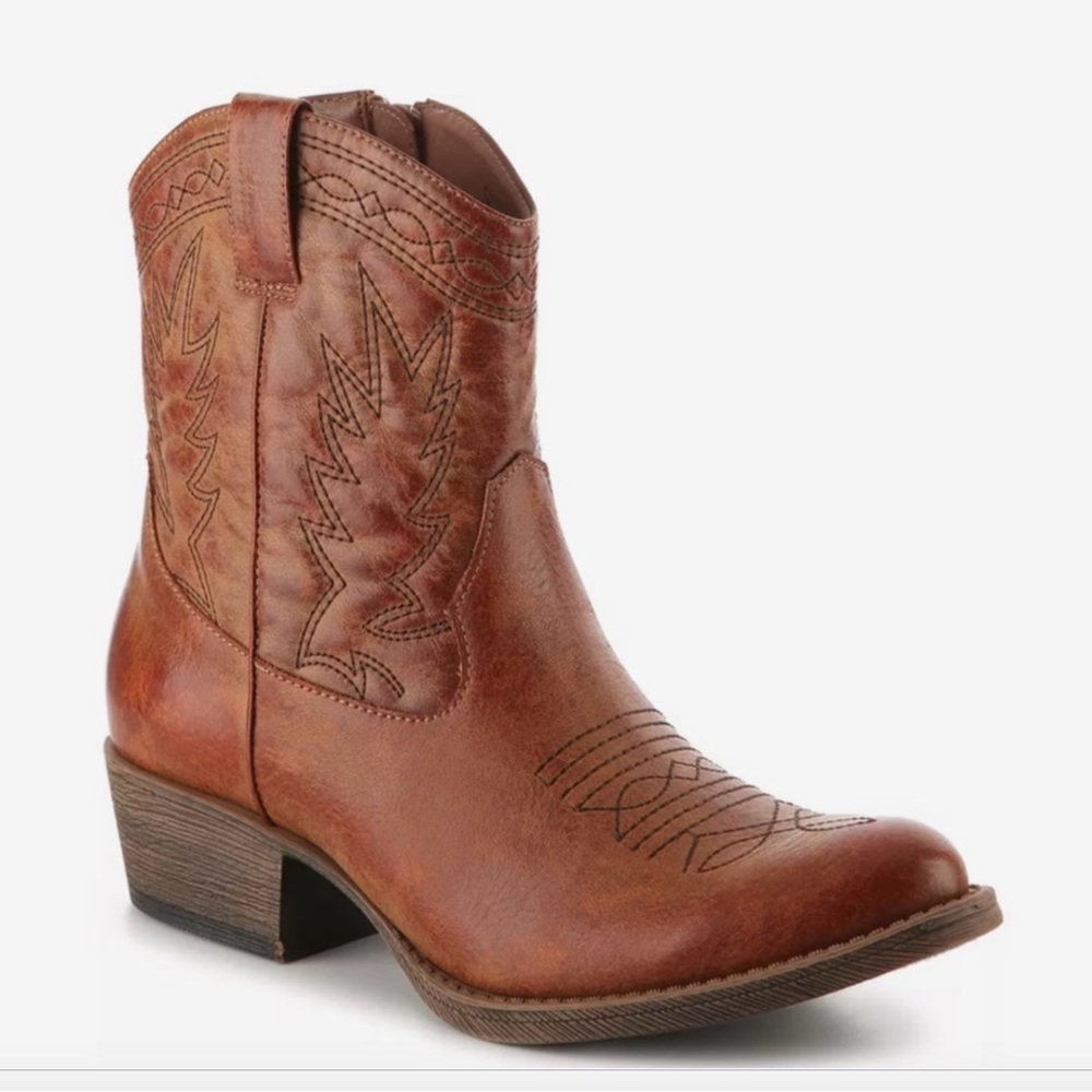 Coconuts by Matisse Cognac Pistol Cowboy Boots